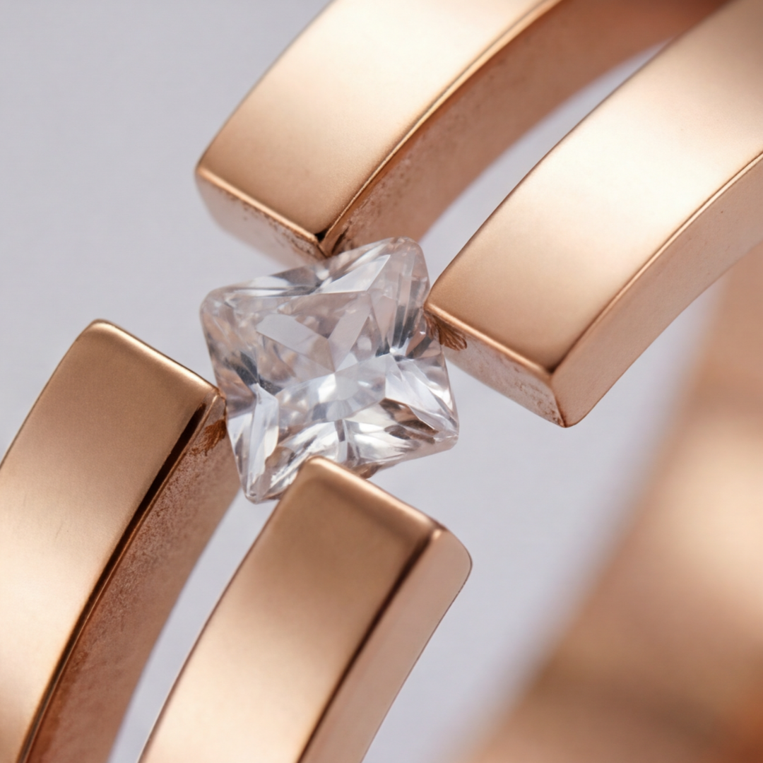 WIDE SPARKLE BAND RING