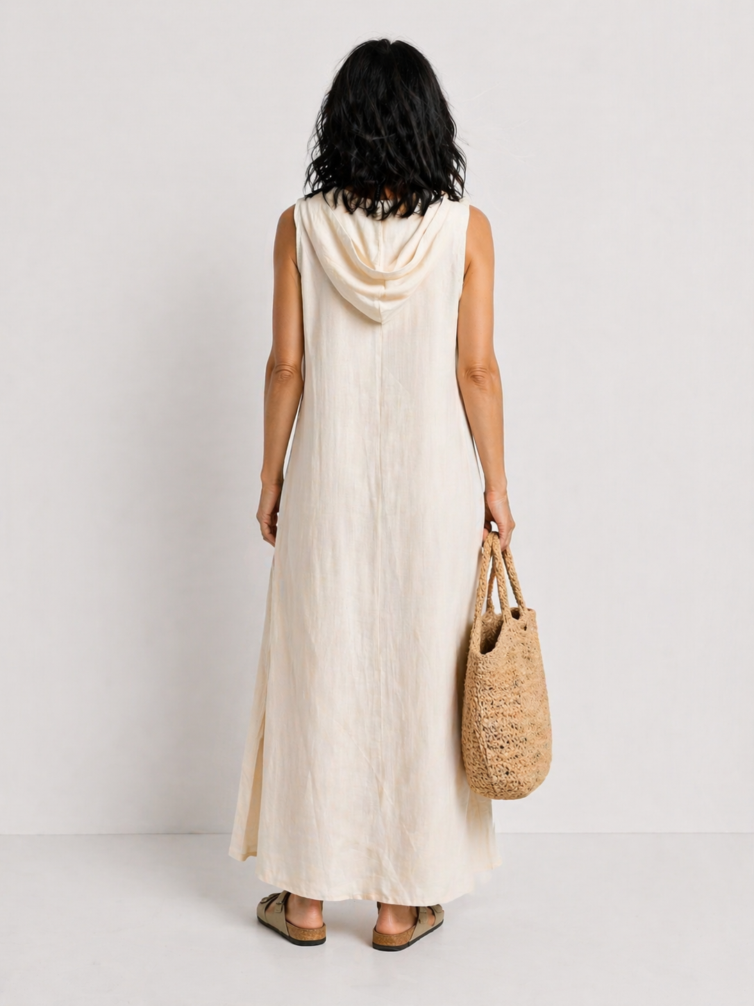 OCTAVIA | ROCHIE MAXI FĂRĂ MÂNECI CU GLUGĂ