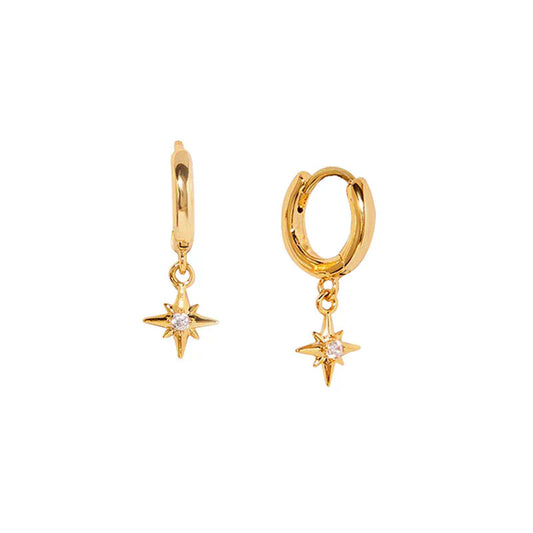GOLDEN STAR CHARM EARRINGS