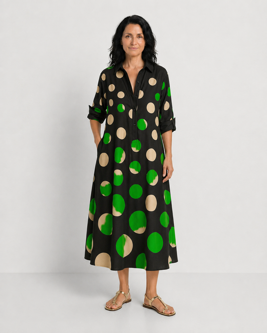 VIORICA | ROCHIE MAXI CU IMPRIMEU CU BULINE