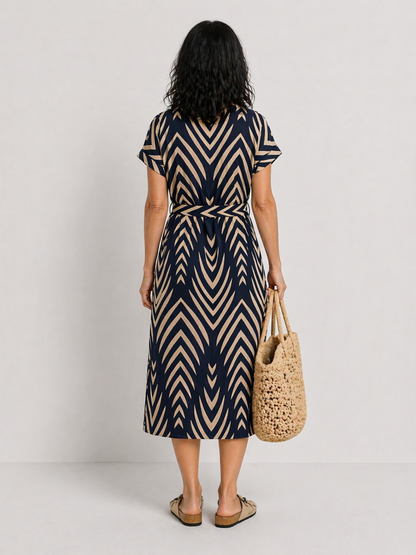 ELIZA | ROCHIE MIDI CU IMPRIMEU GEOMETRIC