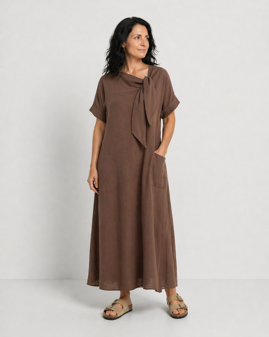 ANAMARIA | ROCHIE LEJERĂ MIDI CU DETALIU ELEGANT
