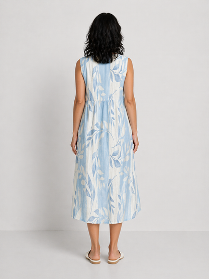 MĂDĂLINA | ROCHIE MIDI LEJERĂ CU IMPRIMEU FLORAL