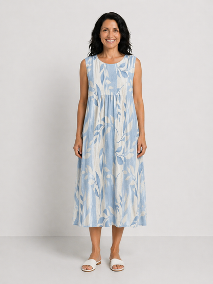 MĂDĂLINA | ROCHIE MIDI LEJERĂ CU IMPRIMEU FLORAL