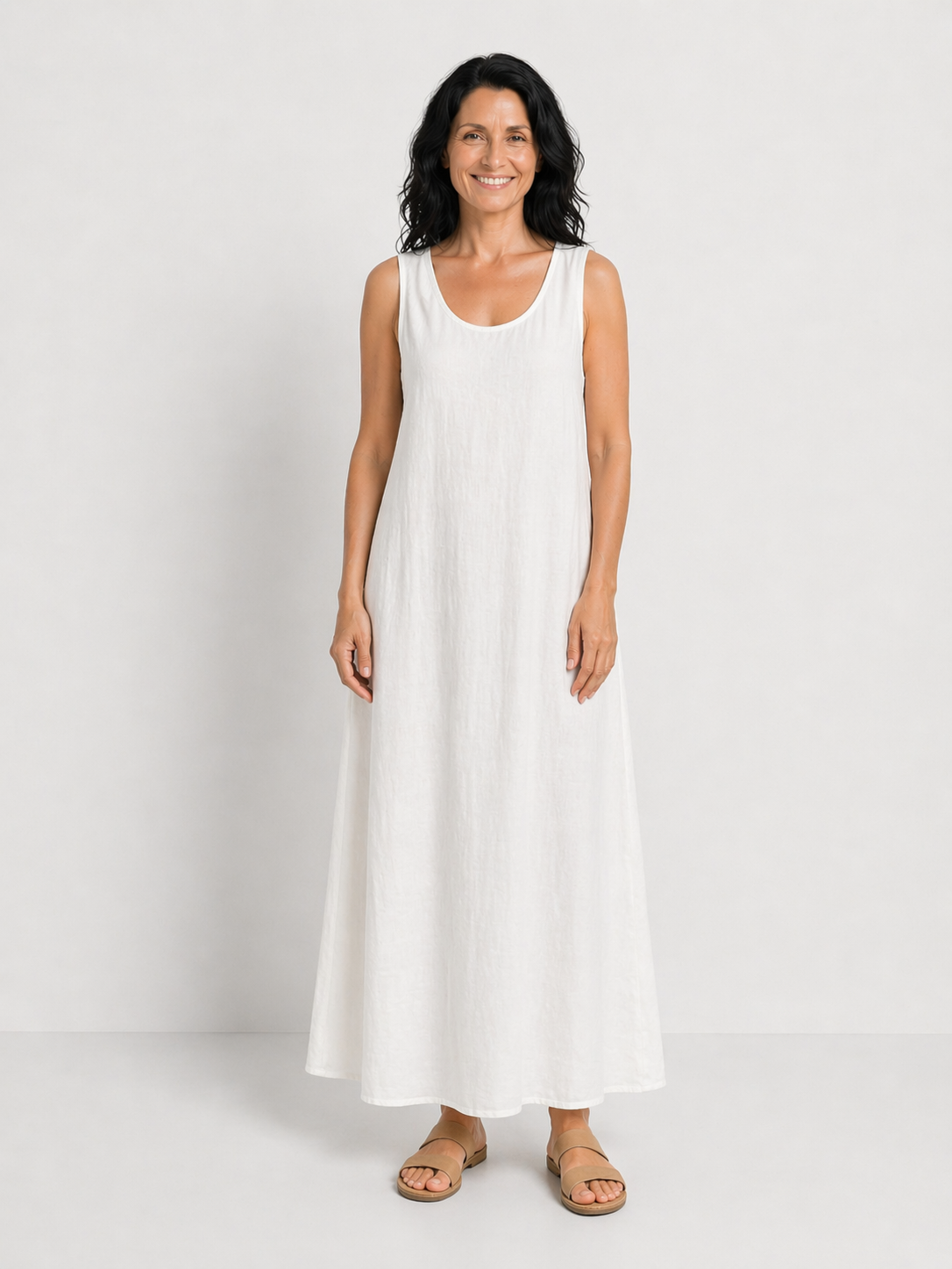 DORINA | ROCHIE MAXI FĂRĂ MÂNECI CU DECOLTEU ROTUND