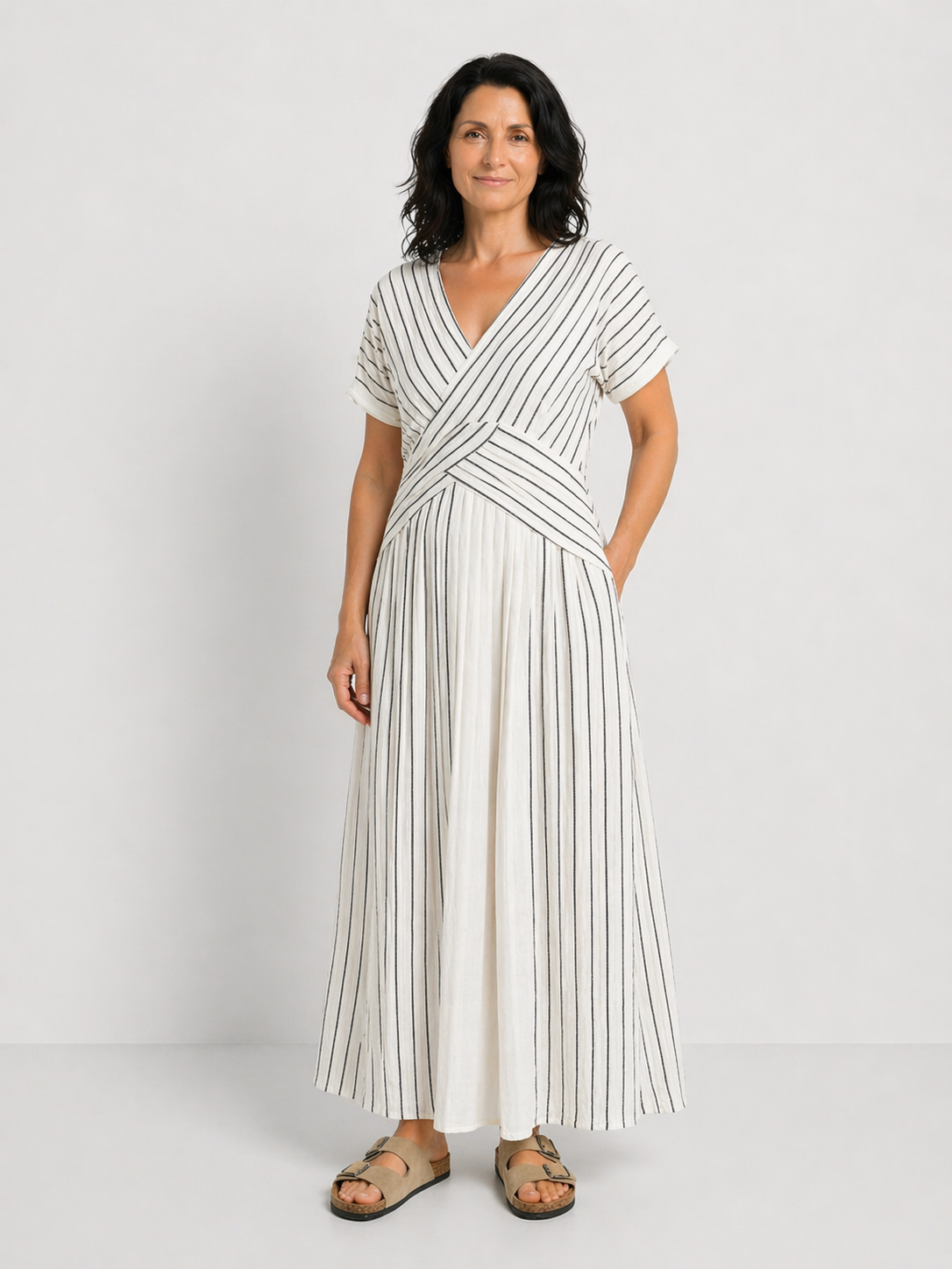 CRESSIDA | ROCHIE MIDI CU TALIE EVIDENȚIATĂ
