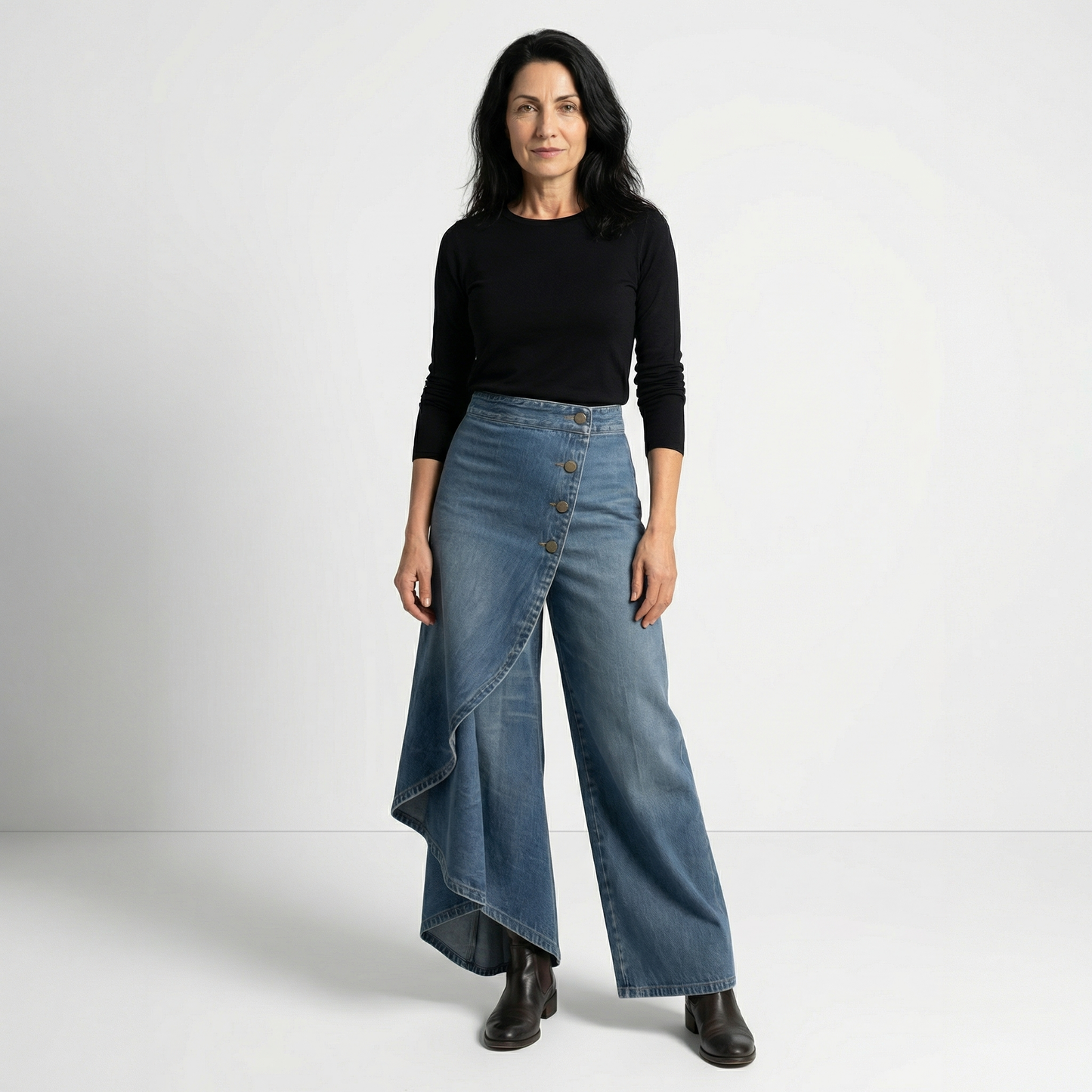 CRISTINA | PANTALONI DENIM PETRECUȚI