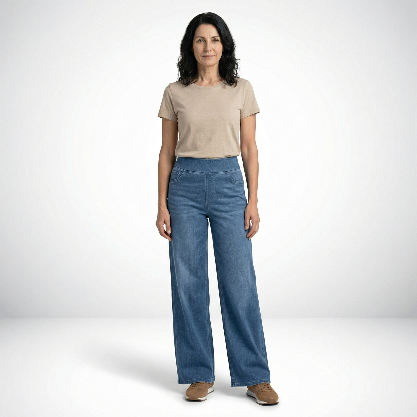 GEORGIANA | PANTALONI DENIM TALIE ELASTICĂ