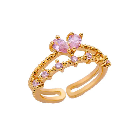 PINK TIARA SPARKLE RING