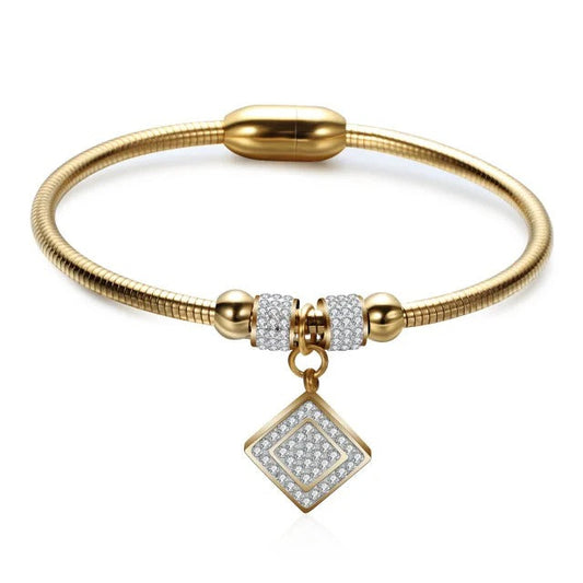 SQUARE PENDANT ACCENT BRACELET