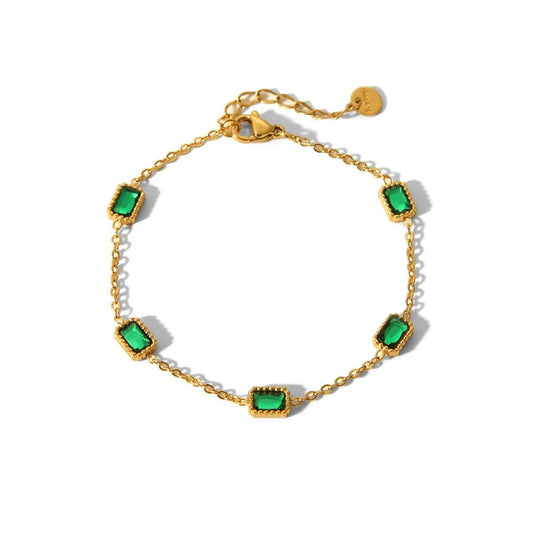 GREEN STONE ACCENT BRACELET