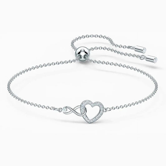 SILVER INFINITY HEART BRACELET