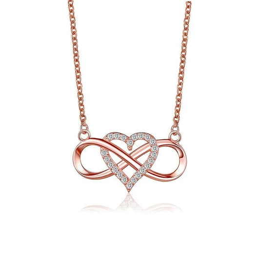 ROSE GOLD INFINITY HEART NECKLACE