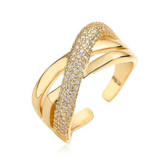 GOLDEN LEAF SPARKLE RING