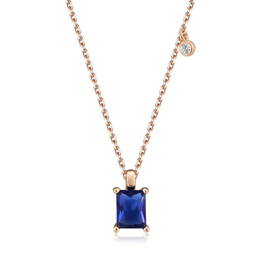 GOLDEN BLUE STONE NECKLACE